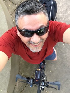 A post-ride selfie